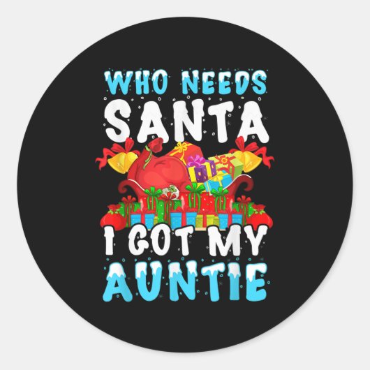 Sticker Rond Funny S For New Aunts From Nieces And Nephews Quot (Devant)