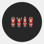 Sticker Rond Funny Santa Ohio Midwestern Party O-h-i-o Christma (Devant)