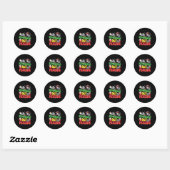 Sticker Rond Funny Santa Ossums Overstimulated But Festive Xmas (Feuille)