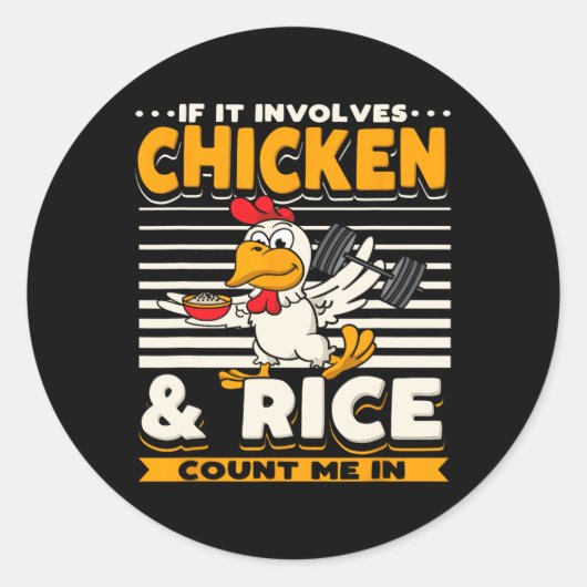 Sticker Rond Funny Sarcastique Poids-levage Bodybuilding Fitnes (Devant)