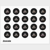 Sticker Rond Funny Schnau Puppy My Therast Schnauzer Dog (Feuille)