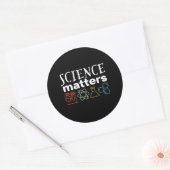 Sticker Rond Funny Science Matters Geek et scientifique Nerd (Enveloppe)