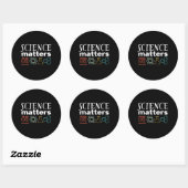 Sticker Rond Funny Science Matters Geek et scientifique Nerd (Feuille)