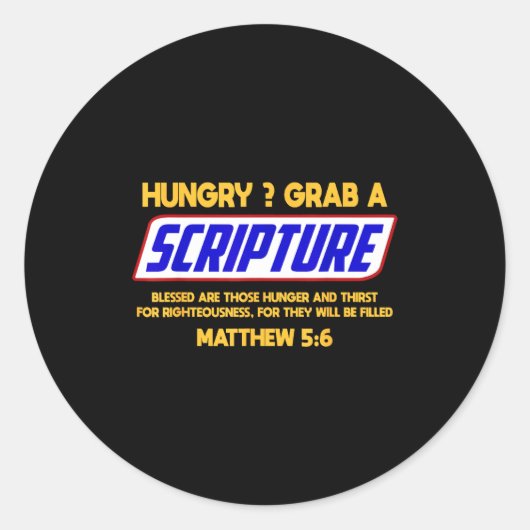 Sticker Rond Funny Scripture , Bible Verse, Famous Scriptures,  (Devant)