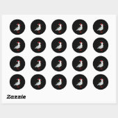 Sticker Rond Funny Seagull Bird Christmas Animal Lover  (Feuille)