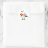 Sticker Rond Funny Seagull Fries Sneakers (Sac)