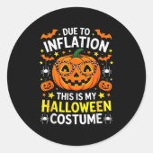 Sticker Rond Funny Shirt Halloween 2025 Pumpkin Costume Men Wom (Devant)