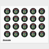 Sticker Rond Funny Six Seven Bruh 67 Christmas Holiday Women Ki (Feuille)