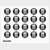 Sticker Rond Funny Skeleton Tarot Card Deadlifter Bodybuilding (Feuille)