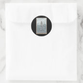Sticker Rond Funny Skeleton Tarot Card Deadlifter Bodybuilding (Sac)