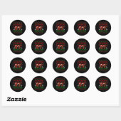Sticker Rond Funny Skibidi Rizzmas Meme Ugly Christmas Vibes Xm (Feuille)