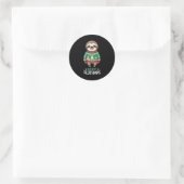 Sticker Rond Funny Sloth Lover Christmas Merry Slothmas Ugly Ho (Sac)