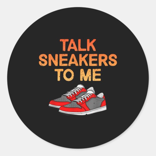 Sticker Rond Funny Sneaker Design For Men Women Scute Ss Cute S (Devant)