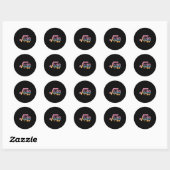 Sticker Rond Funny Square Root 4489 Funny 67 Math Ice Cream Mem (Feuille)