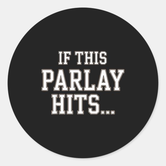 Sticker Rond Funny Srts Betting Design For Men Women Srts Gambl (Devant)