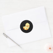 Sticker Rond Funny Tired As Duck I Love Cute Ducklings Quote Gi (Enveloppe)