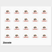 Sticker Rond Funny tractor (Feuille)