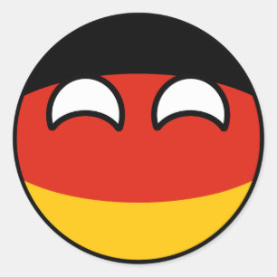 Sticker Rond Funny Trending Geeky Allemagne Camptryball