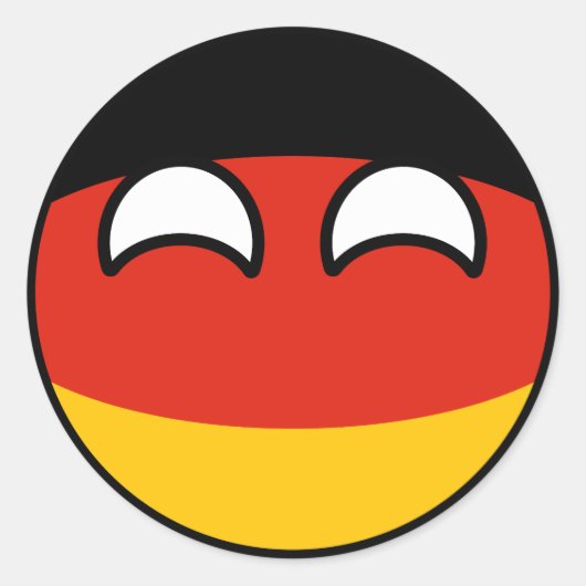 Sticker Rond Funny Trending Geeky Allemagne Camptryball (Devant)
