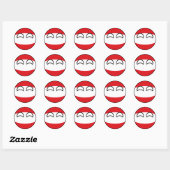 Sticker Rond Funny Trending Geeky Austria Countryball (Feuille)