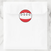 Sticker Rond Funny Trending Geeky Austria Countryball (Sac)