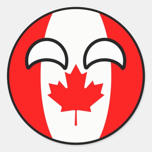 Sticker Rond Funny Trending Geeky Canada Camptryball (Devant)