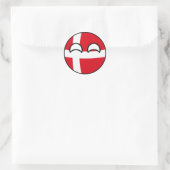 Sticker Rond Funny Trending Geeky Danemark Camptryball (Sac)