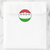 Sticker Rond Funny Trending Geeky Hungary Countryball (Sac)