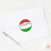 Sticker Rond Funny Trending Geeky Hungary Countryball (Enveloppe)