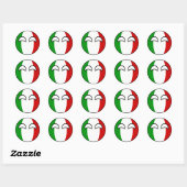 Sticker Rond Funny Trending Geeky Italie Camptryball (Feuille)