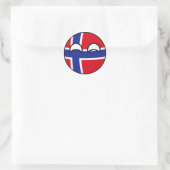Sticker Rond Funny Trending Geeky Norway Countryball (Sac)