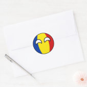 Sticker Rond Funny Trending Geeky Roumanie Camptryball (Enveloppe)