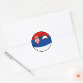 Sticker Rond Funny Trending Geeky Serbie Countryball (Enveloppe)
