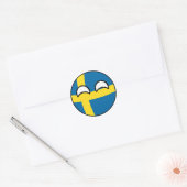 Sticker Rond Funny Trending Geeky Suède Countryball (Enveloppe)