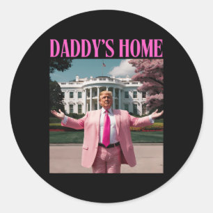 Sticker Rond Funny Trump Chemise Accueil Hommes Femmes