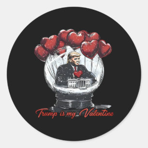 Sticker Rond Funny Trump Est Mon Valentin Sweats Ugly Trump Va