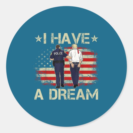 Sticker Rond Funny Trump Lice Saying Humor Quote (Devant)