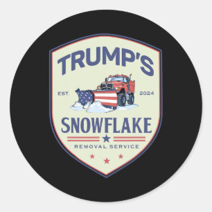 Sticker Rond Funny Trump Snowflake Service Élection 202