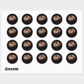 Sticker Rond Funny Turquie Lecture Livre Librarian Bookworm Mer (Feuille)