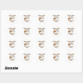 Sticker Rond Funny Ukulele (Feuille)