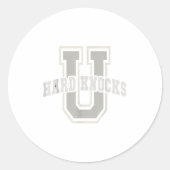 Sticker Rond Funny University Of Hard Knocks Affirmation Colleg (Devant)