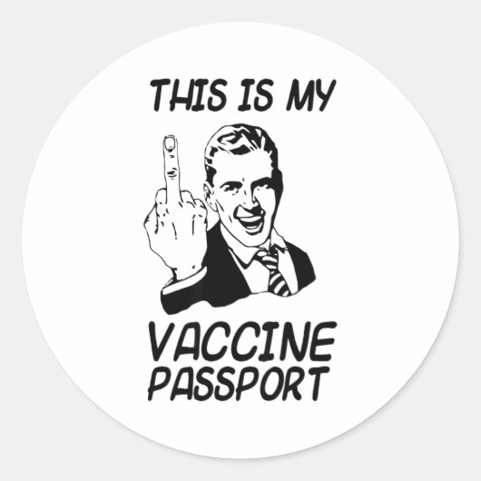 Sticker Rond Funny Vaccine Prt Vaccination Fully Vaccinate  (Devant)