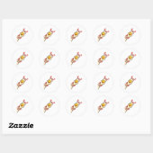 Sticker Rond Funny Valentine Goose 6 7 Six Seven Meme Matching  (Feuille)