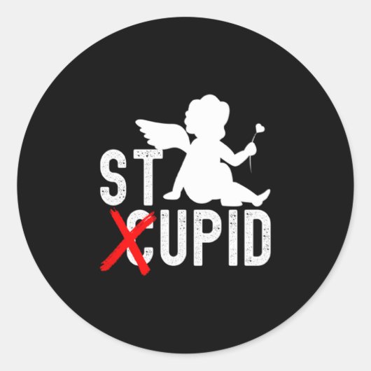 Sticker Rond Funny Valentine S Day Cud Is Stud Premium (Devant)