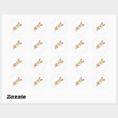 Sticker Rond Funny Valentine Silly Gooses Duck Heart Love Match (Feuille)