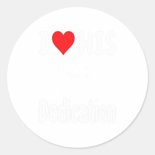 Sticker Rond Funny Valentine's Day Couple Matching I Love His D (Devant)