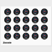 Sticker Rond Funny Valentines Jour Professeur de sciences Ive J (Feuille)