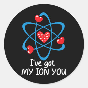 Sticker Rond Funny Valentines Jour Professeur de sciences Ive J