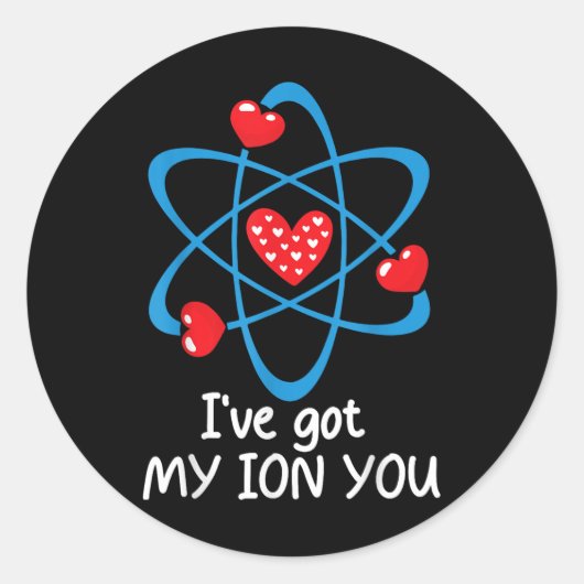 Sticker Rond Funny Valentines Jour Professeur de sciences Ive J (Devant)