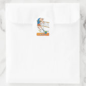 Sticker Rond Funny Volleyball (Sac)